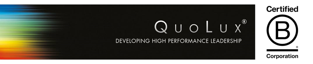 QuoLux spectrum logo with-B-Corp-logo